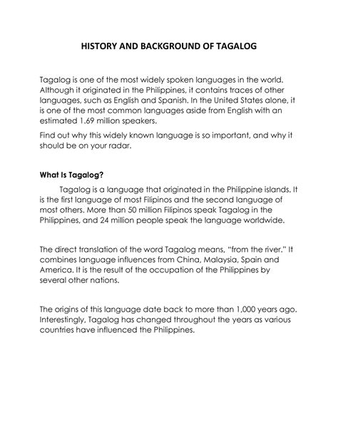 employment history in tagalog